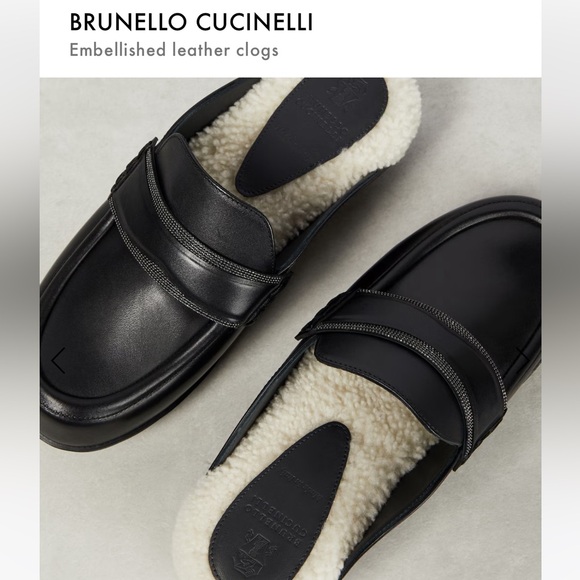 Brunello Cucinelli embellished leather clogs - Picture 6 of 11